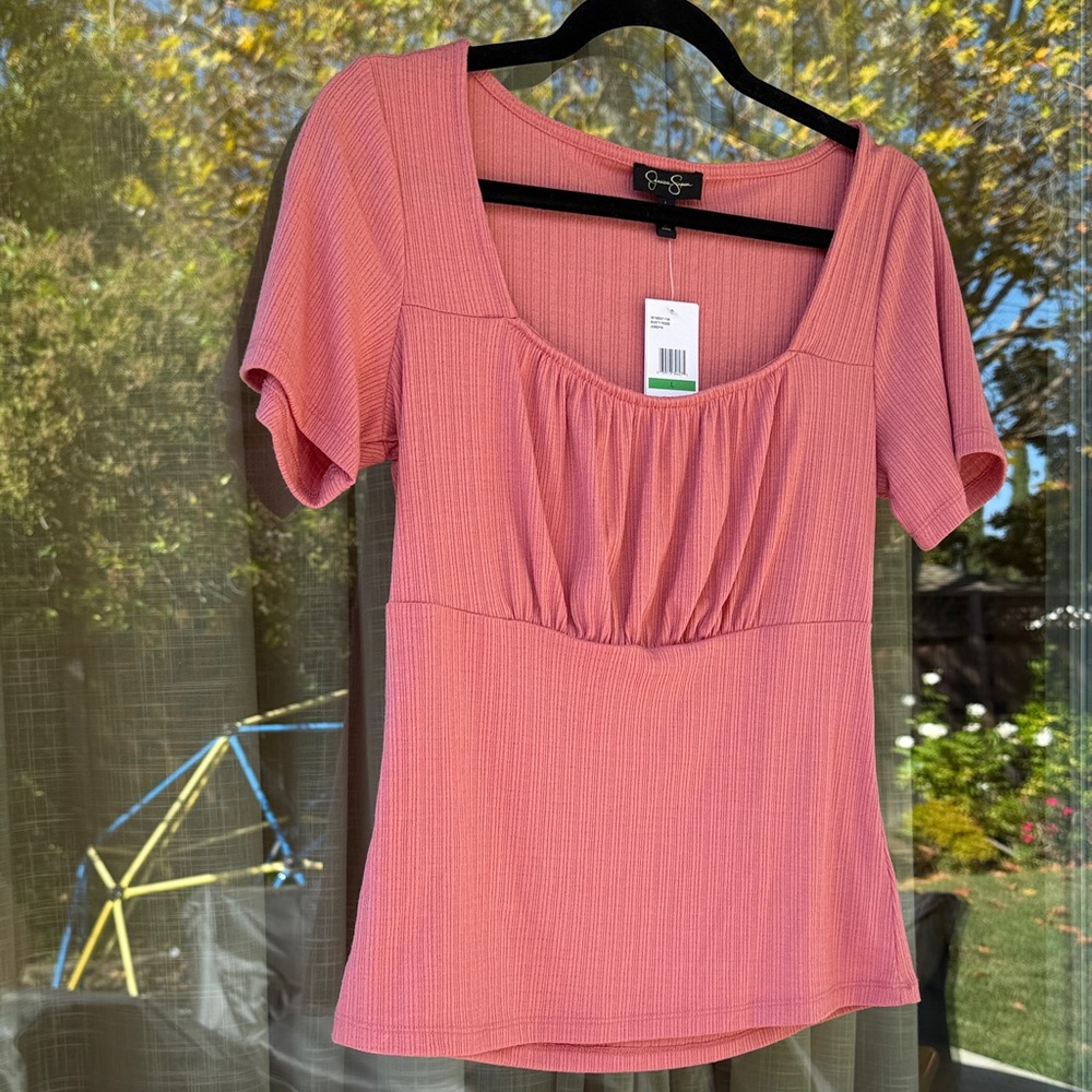 NWT Jessica Simpson ~ Women's Pink Short Sleeve Top